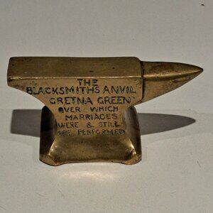 1950's wedding brass anvil souvenir